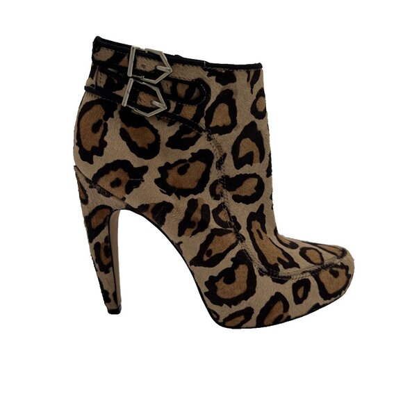Sam‎ Edelman Calf Hair Leather Leopard Print Kit Ankle Booties-Size 4 M cheetah - Picture 5 of 15